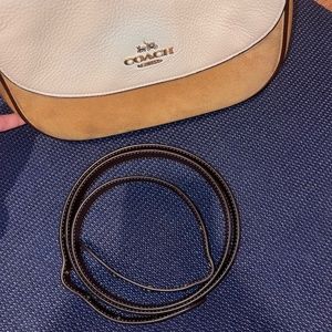 Suede and Leather Coach Crossbody